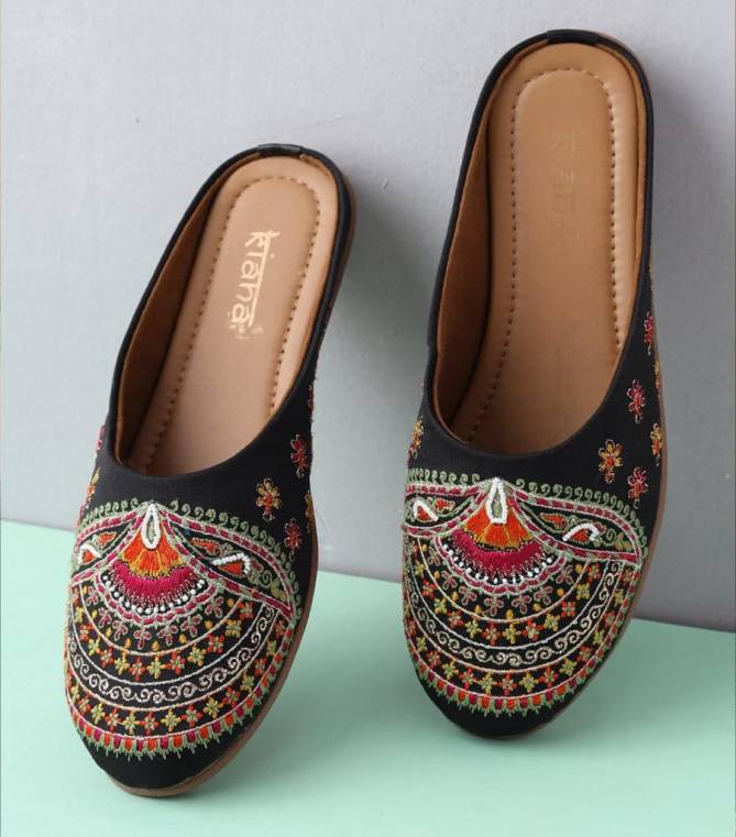 Kiana Fancy Wear Women Embroidered Indian Mojari Collection